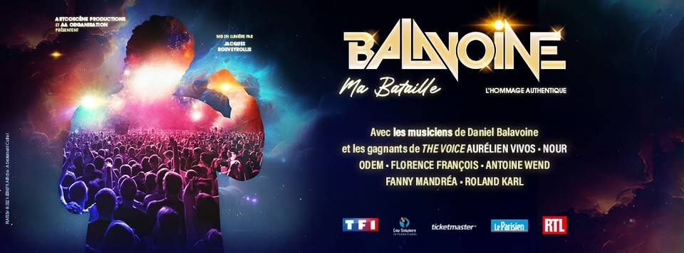l'affiche annonce du spectacle hommage à Daniel Balavoine pour la tournée 2026