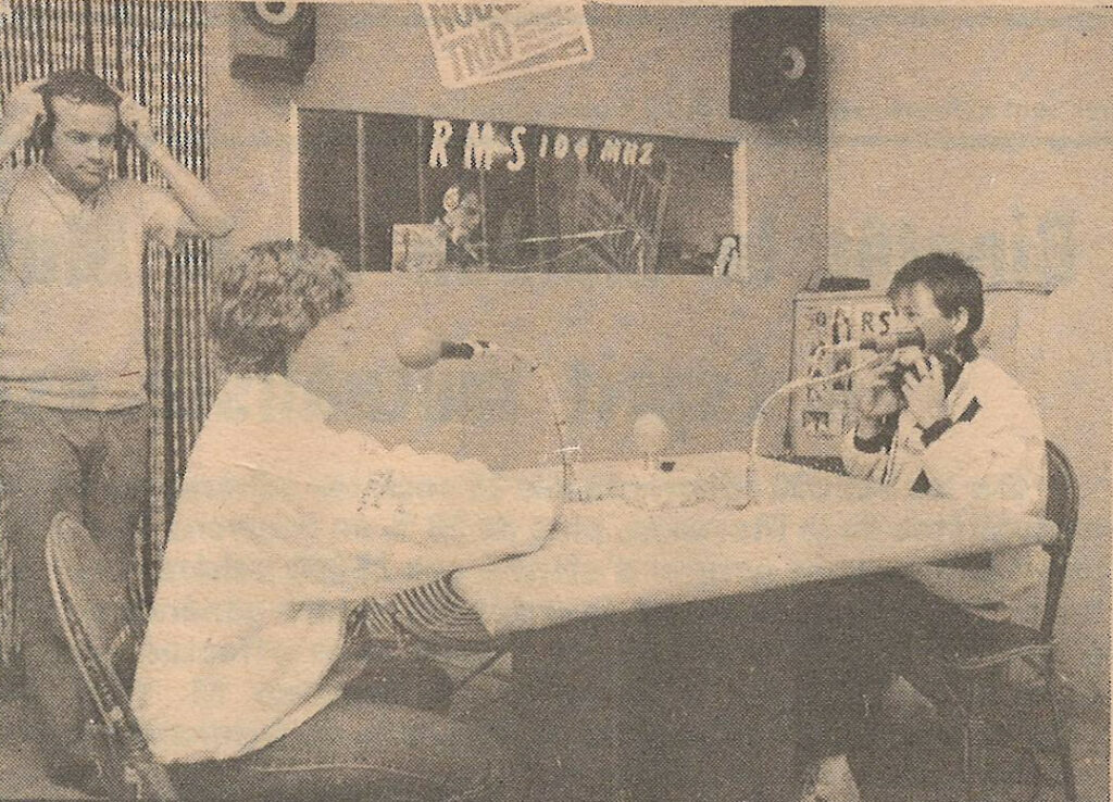 Le studio de RMS MAYENNE en 1984