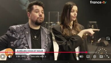 Nour et Aurélien VIVOS lors du reportage pour télématin rapportent anecdote du papillon