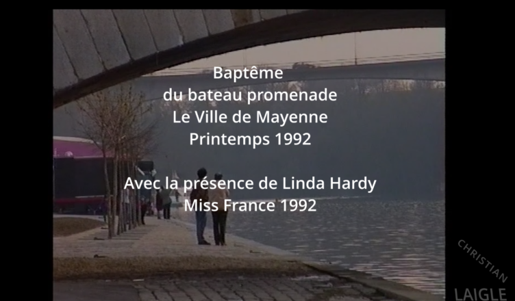 image titre de la vidéo du baptême du bateau promenade Le Ville de Mayenne
